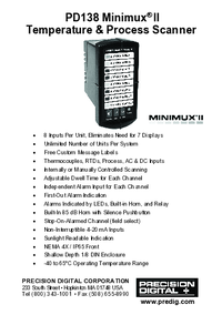 Thumbnail of document Manual - PD138 MINUMUX II Temperature and Process Scanner